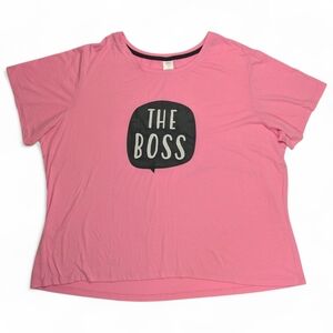 Way to Celebrate Mother's Day T-shirt The Boss Pink Women's 3X
